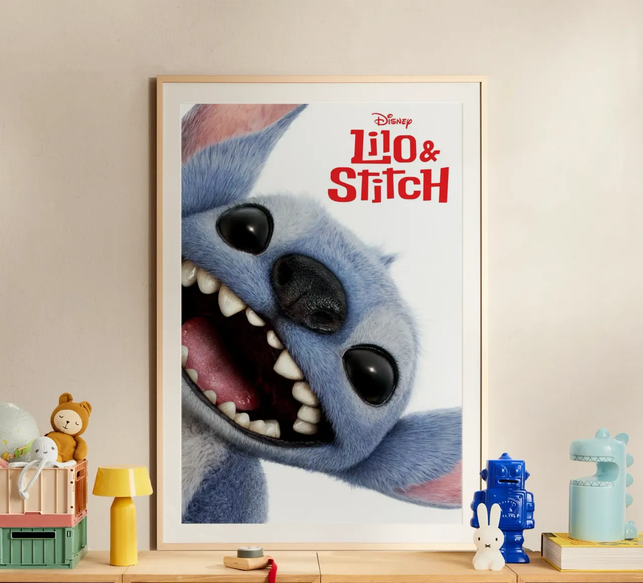 Disney Lilo & Stitch poster con telaio in legno da Stitch