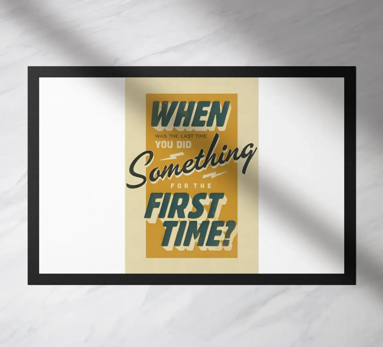 first time doormat by art quots shop