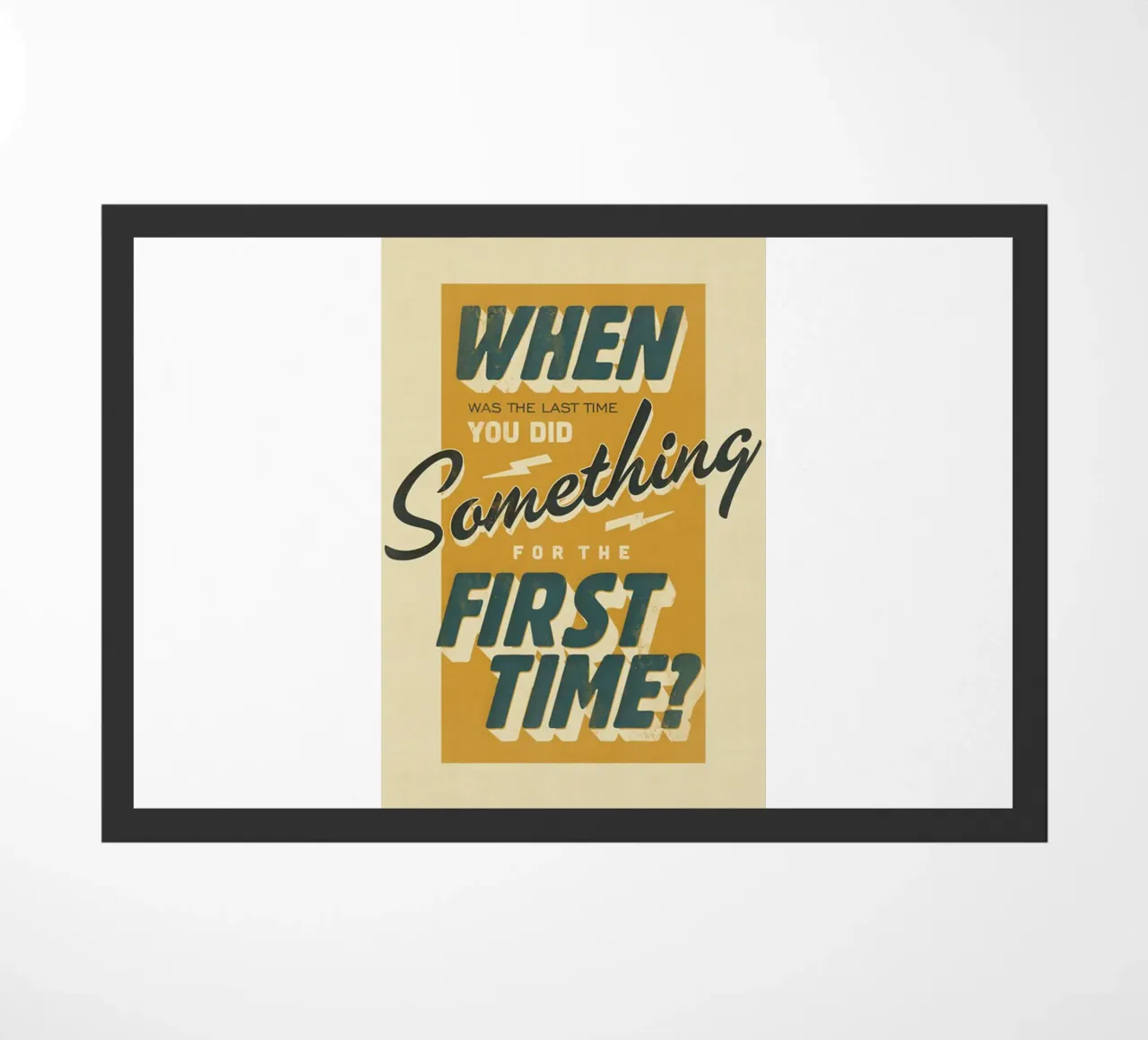 first time doormat by art quots shop