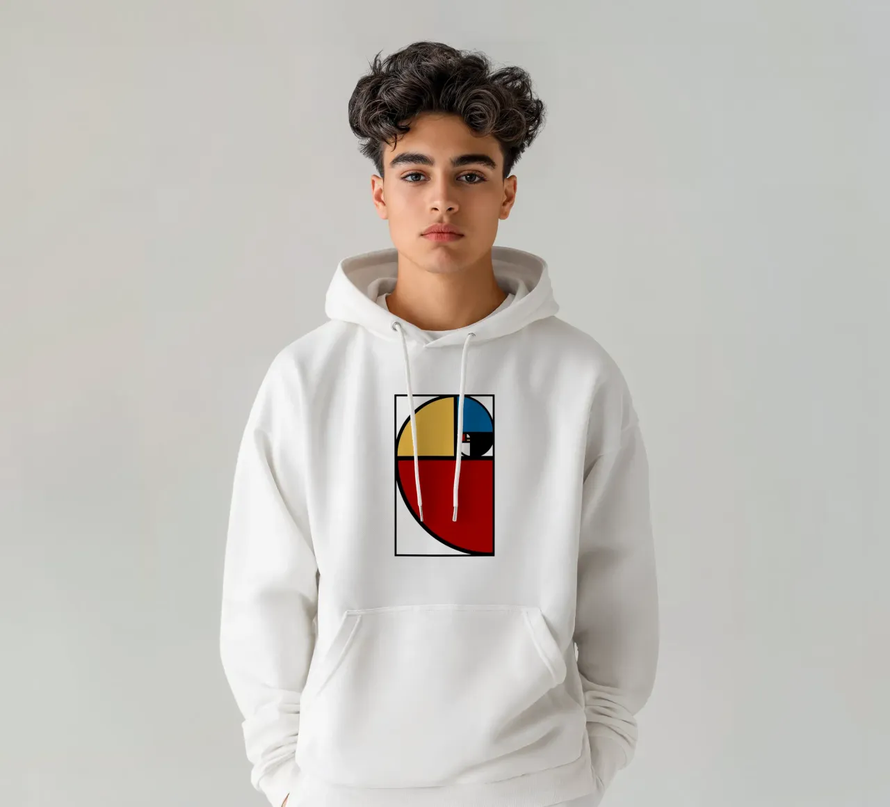 Rapporto aureo Fibonacci felpa con cappuccio da Mariel Toigo