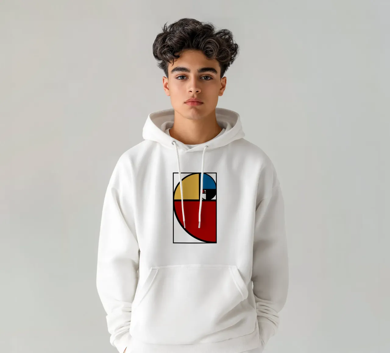 Rapporto aureo Fibonacci felpa con cappuccio da Mariel Toigo