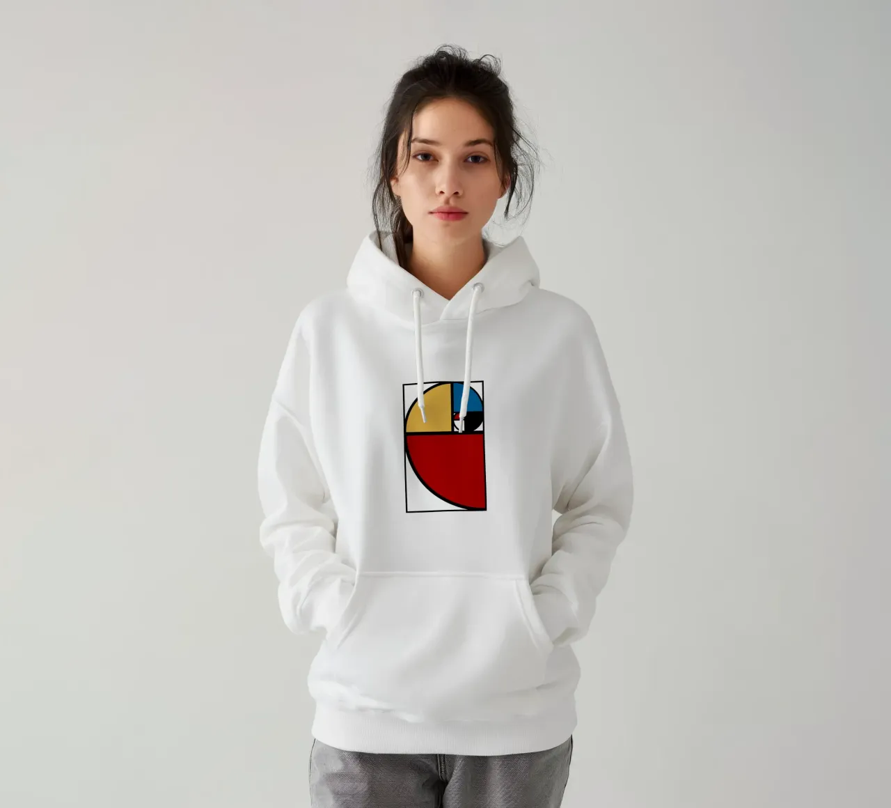 Rapporto aureo Fibonacci felpa con cappuccio da Mariel Toigo