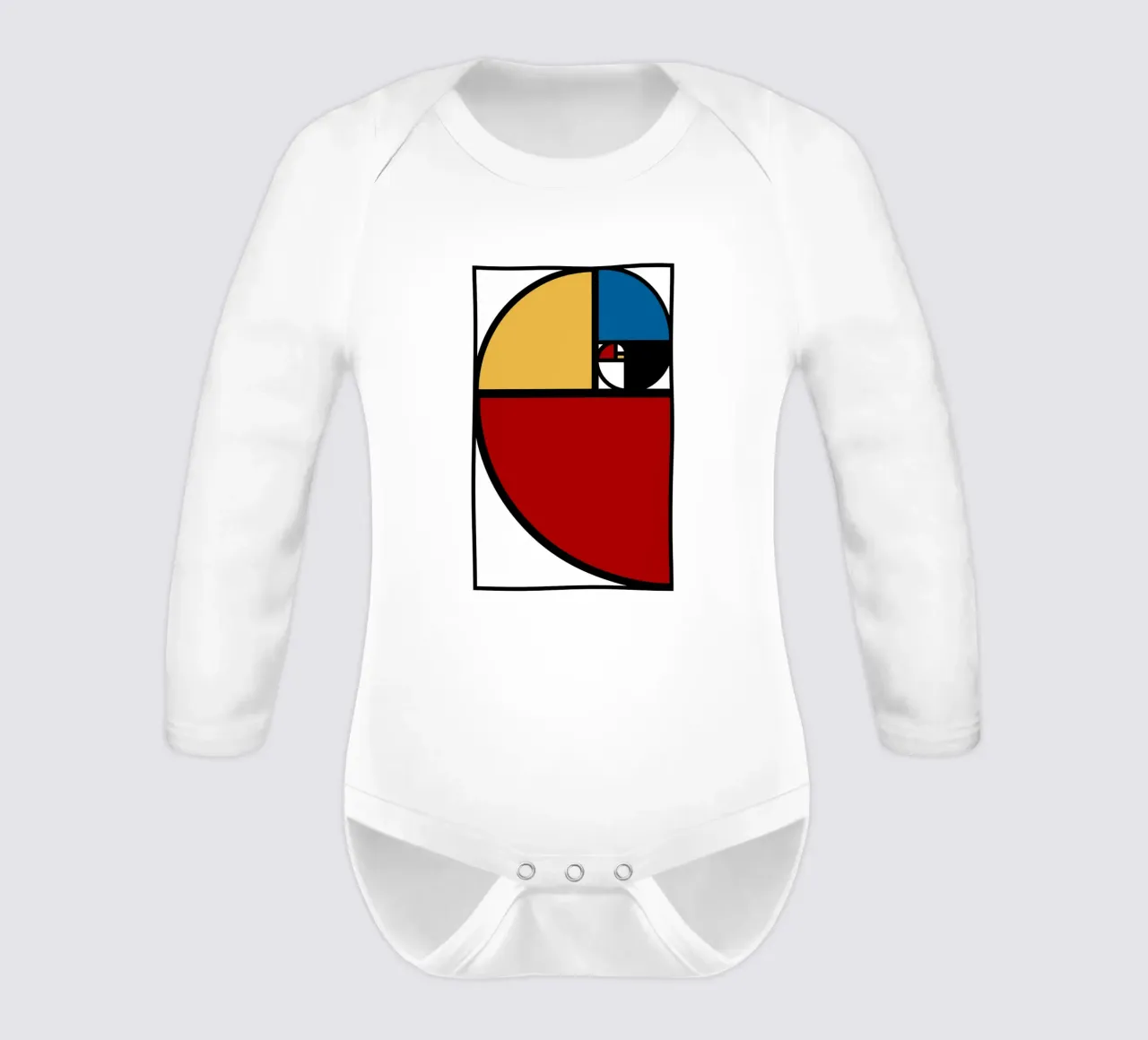 Rapporto aureo Fibonacci body neonato maniche lunghe da Mariel Toigo