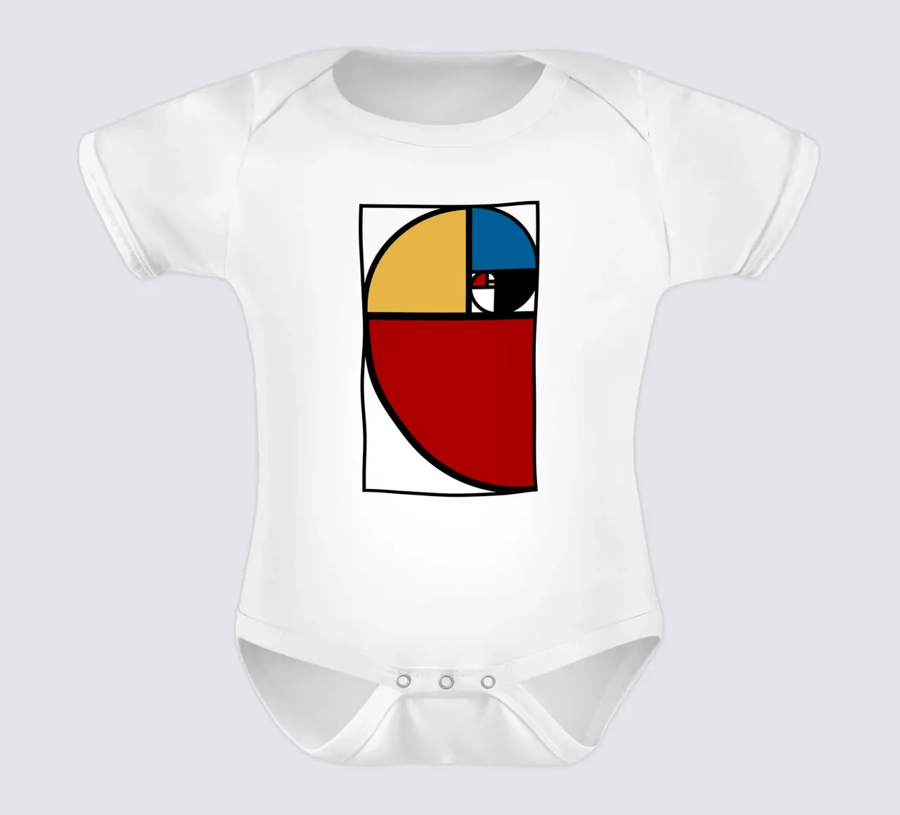 Rapporto aureo Fibonacci body neonato maniche corte da Mariel Toigo