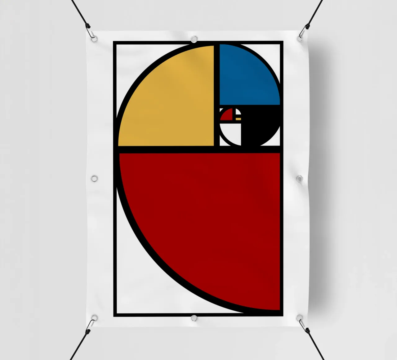 Rapporto aureo Fibonacci telo in pvc da Mariel Toigo