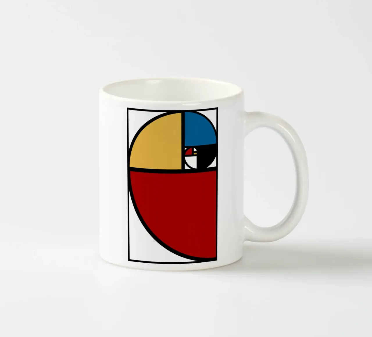 Rapporto aureo Fibonacci tazza in ceramica da Mariel Toigo
