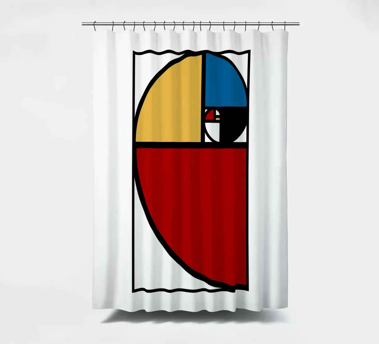 Rapporto aureo Fibonacci tenda da doccia da Mariel Toigo