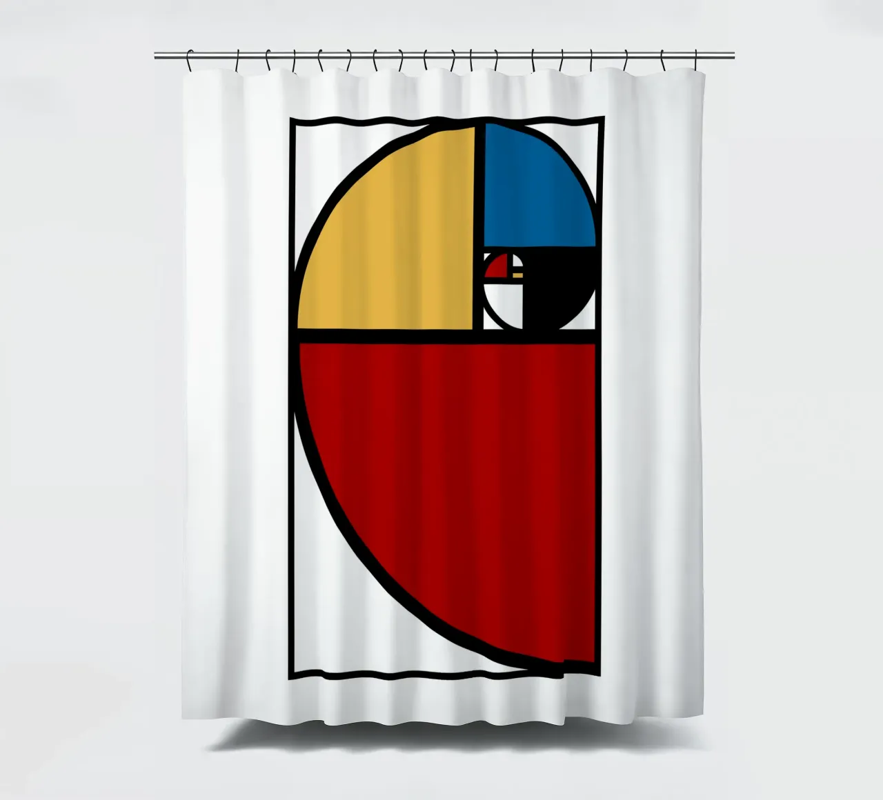 Rapporto aureo Fibonacci tenda da doccia da Mariel Toigo