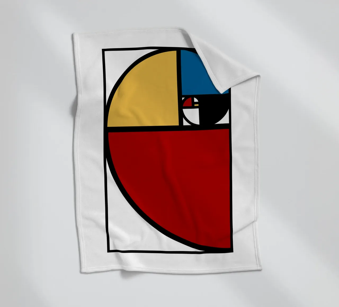 Rapporto aureo Fibonacci coperta in pile da Mariel Toigo