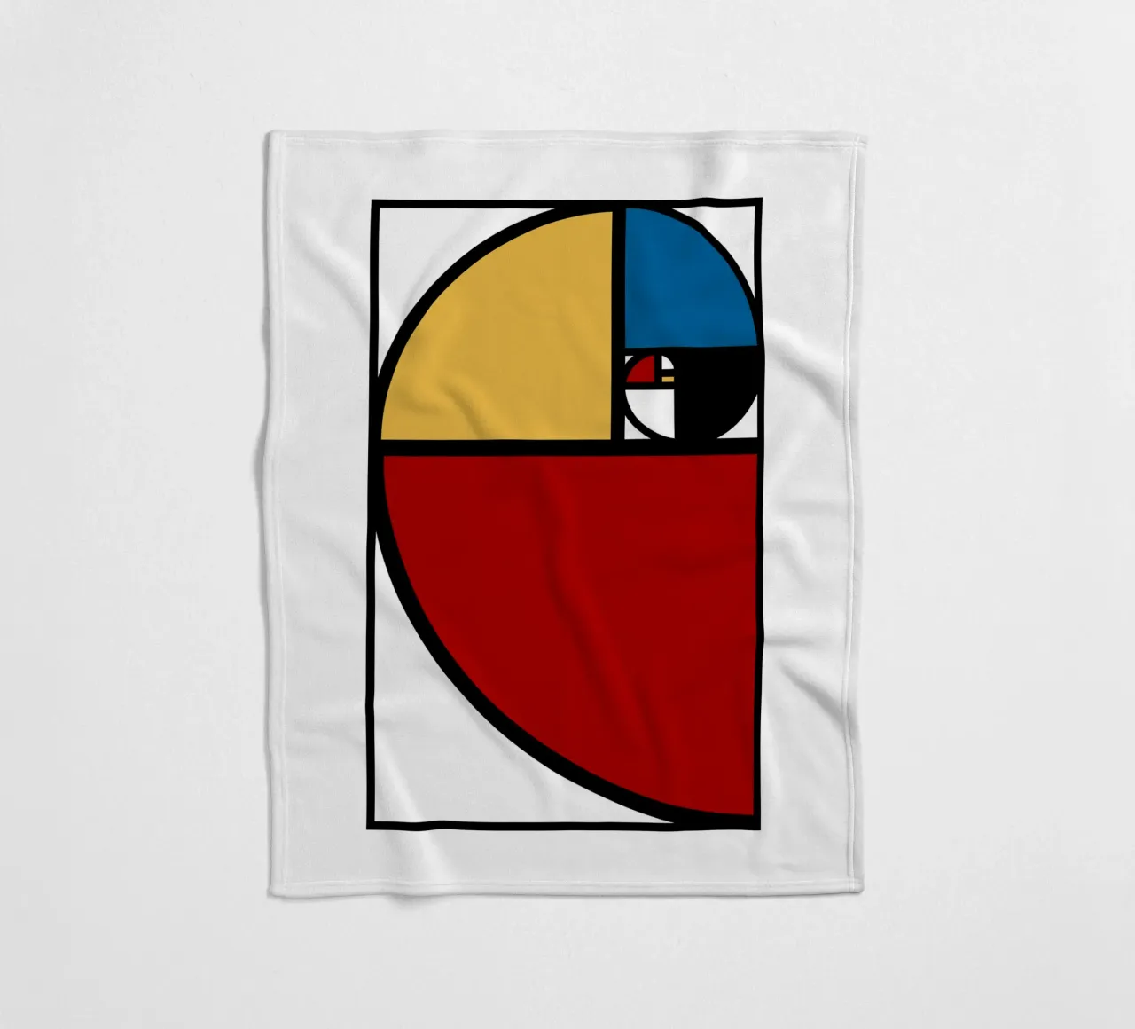 Rapporto aureo Fibonacci coperta in pile da Mariel Toigo