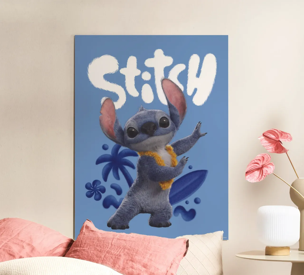 Stitch aloha II poster con telaio in alluminio da Stitch