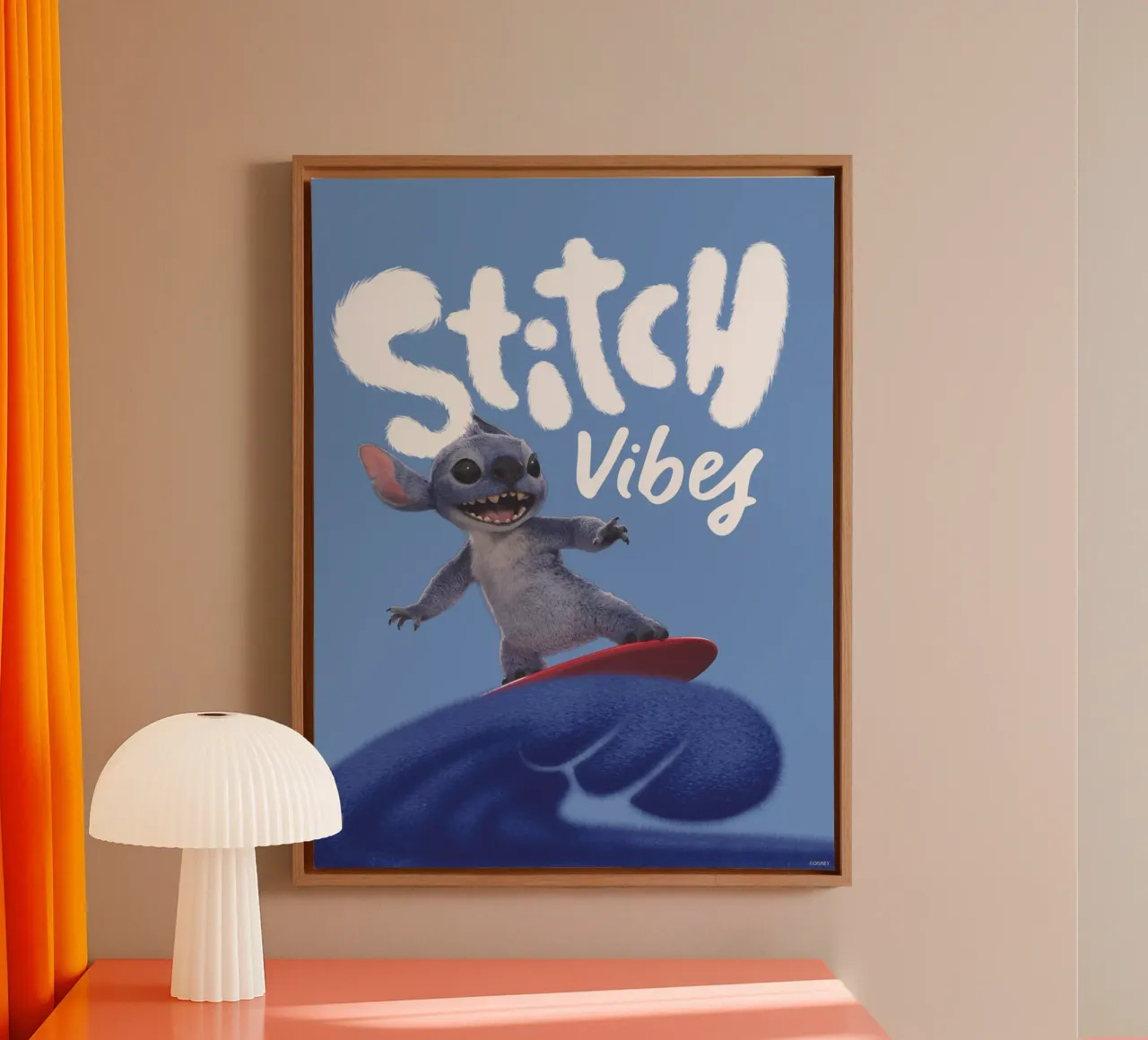 Stitch VIBES - blau tela con Cornice a cassetta da Stitch