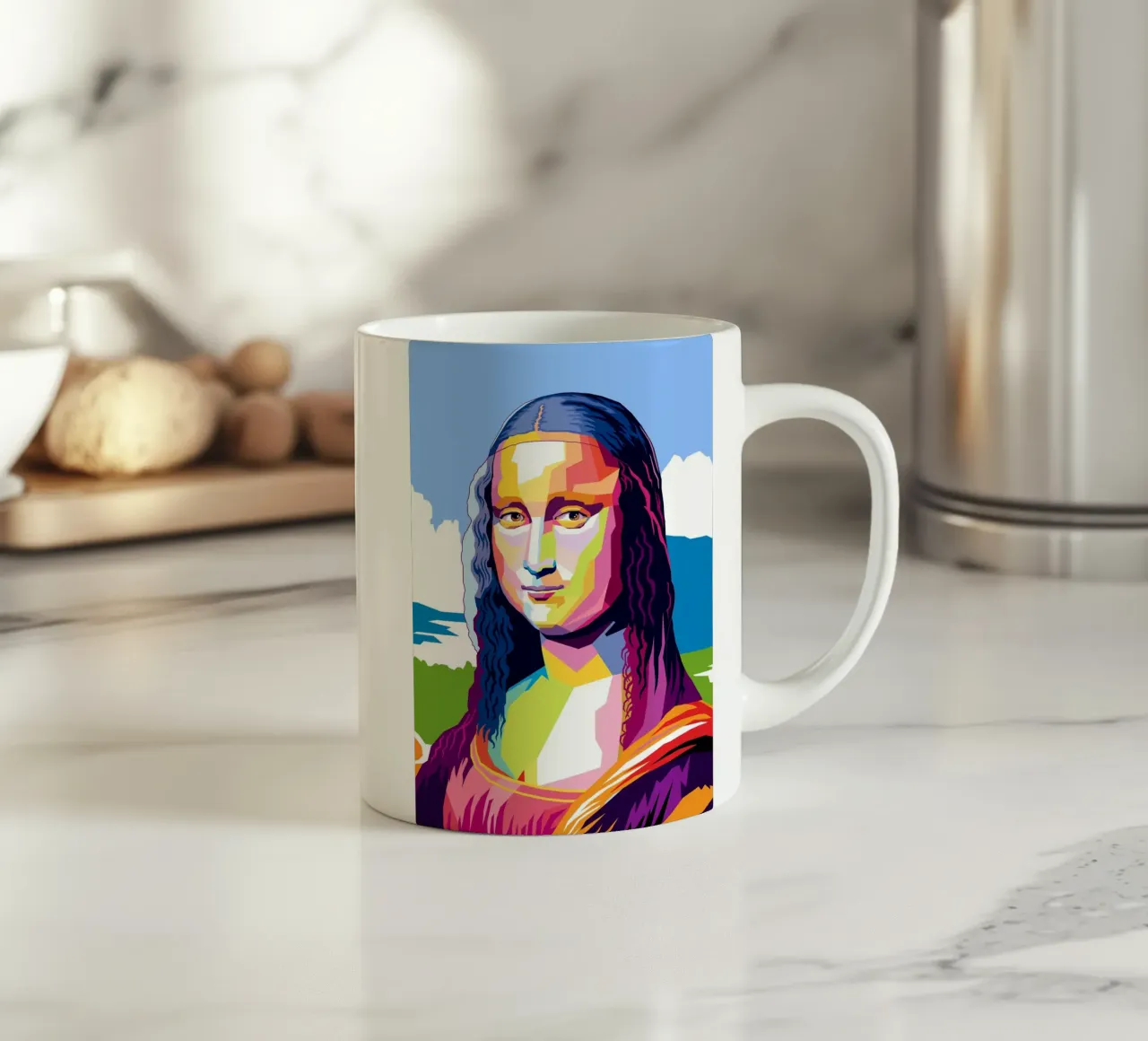 Monna Lisa Pop tazza in ceramica da Mariel Toigo