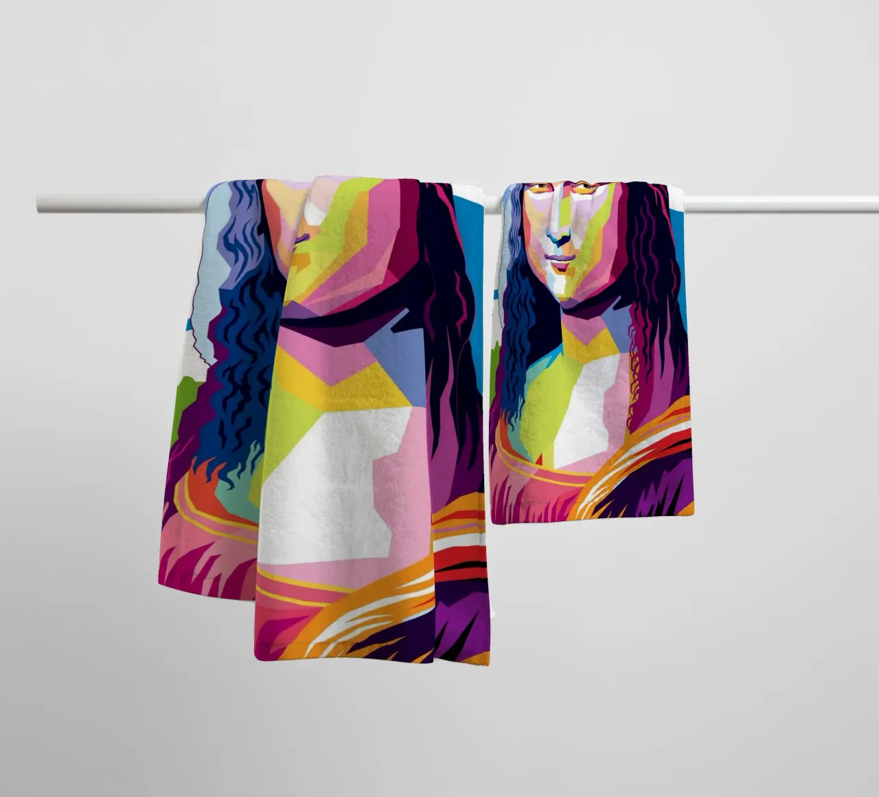 Monna Lisa Pop asciugamano da bagno da Mariel Toigo