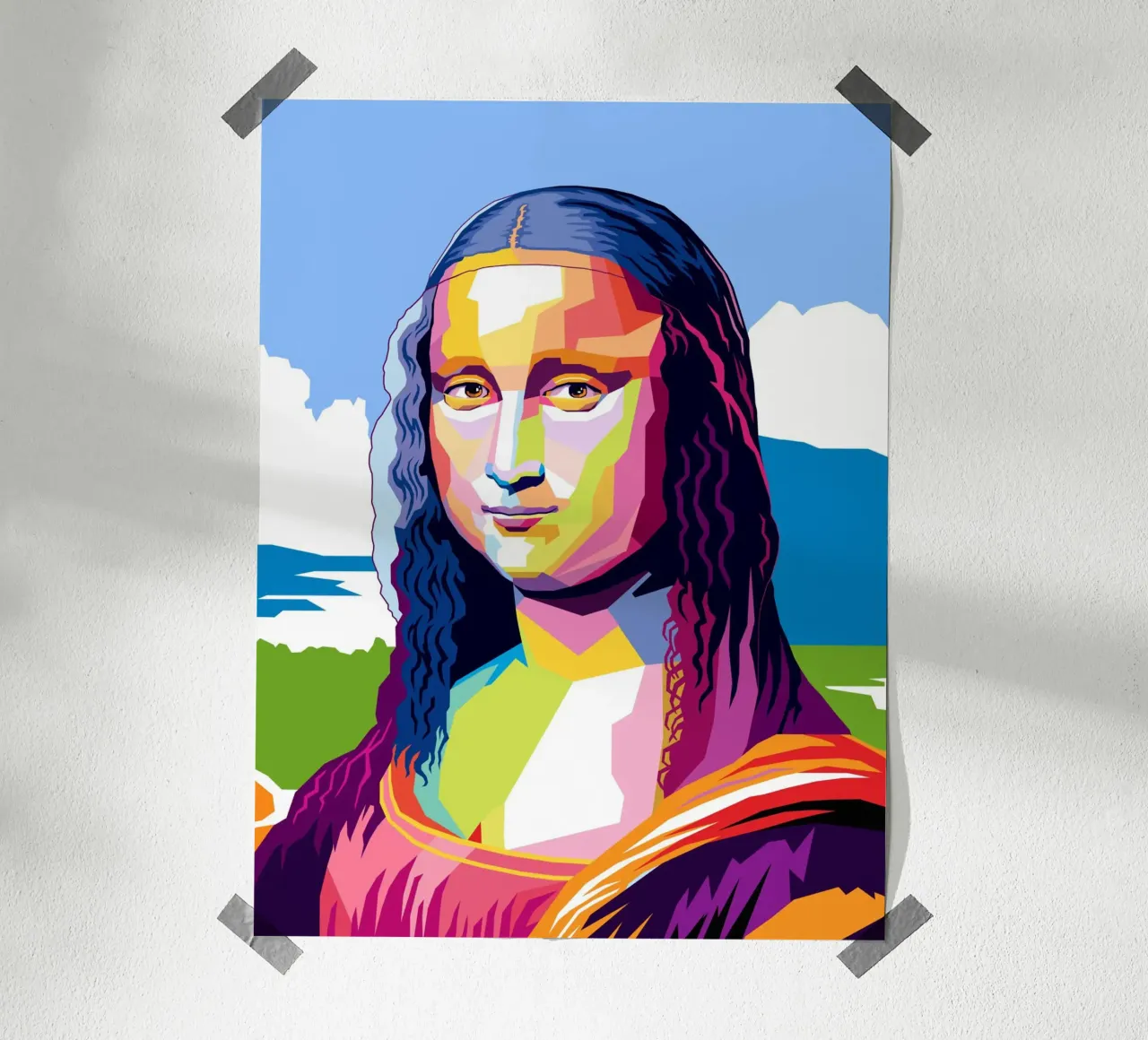 Monna Lisa Pop poster con telaio in plastica da Mariel Toigo