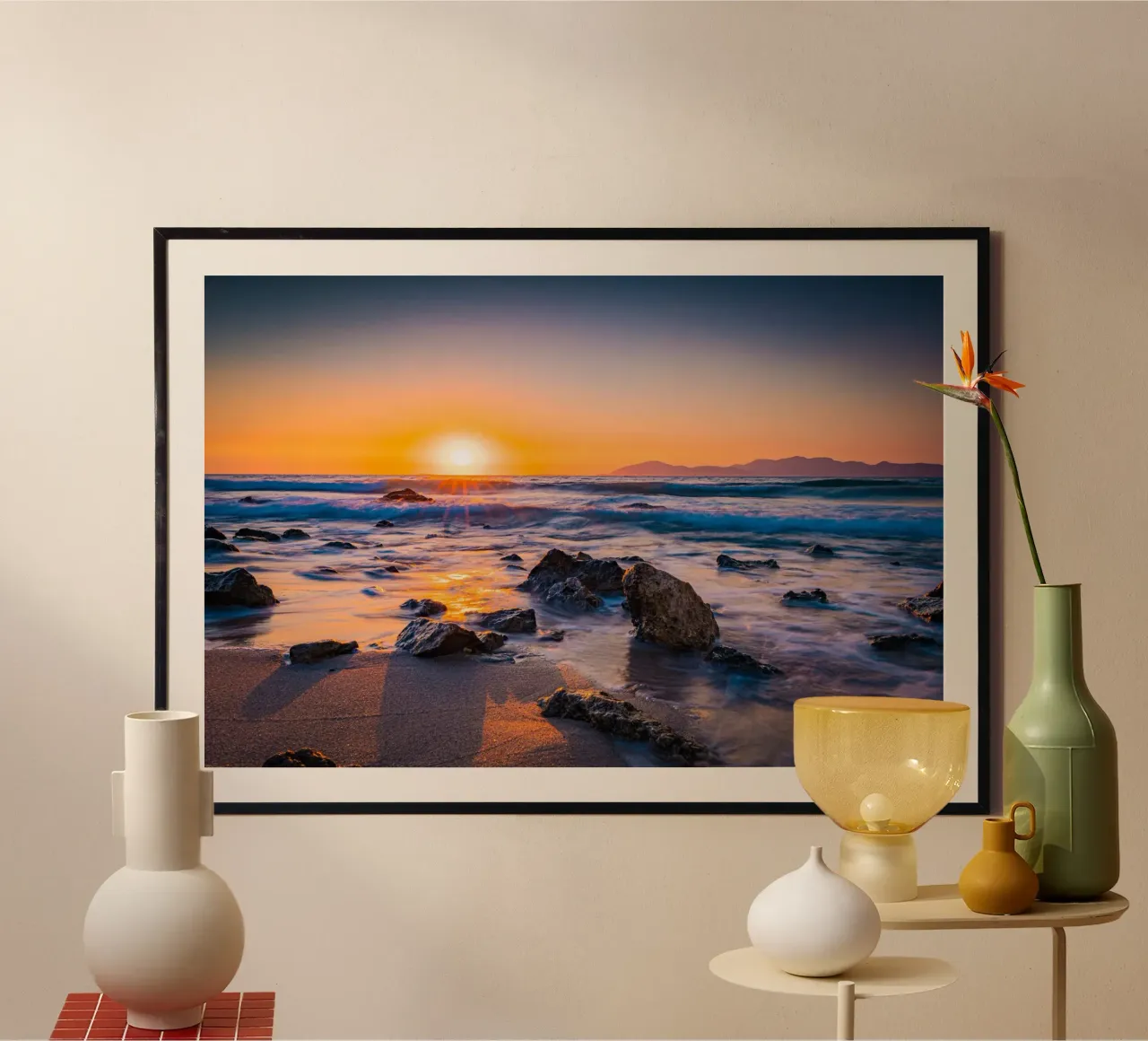 Tramonto sul Mediterraneo poster da Marcus Beckert | Fotografie