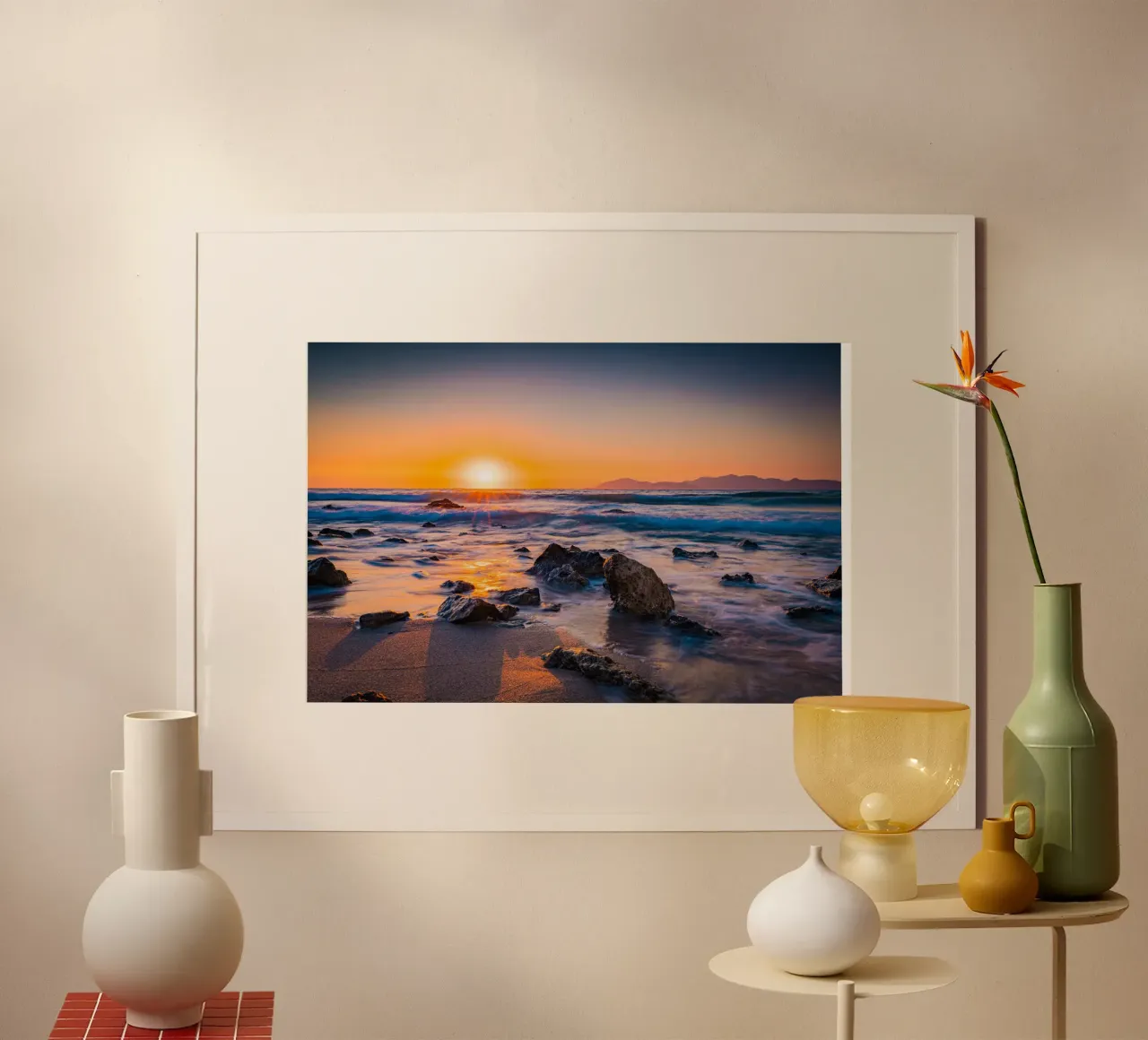 Tramonto sul Mediterraneo poster da Marcus Beckert | Fotografie