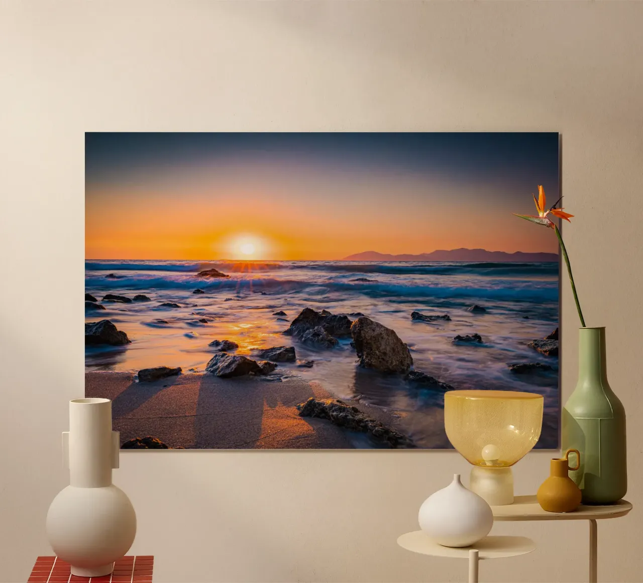 Tramonto sul Mediterraneo poster da Marcus Beckert | Fotografie