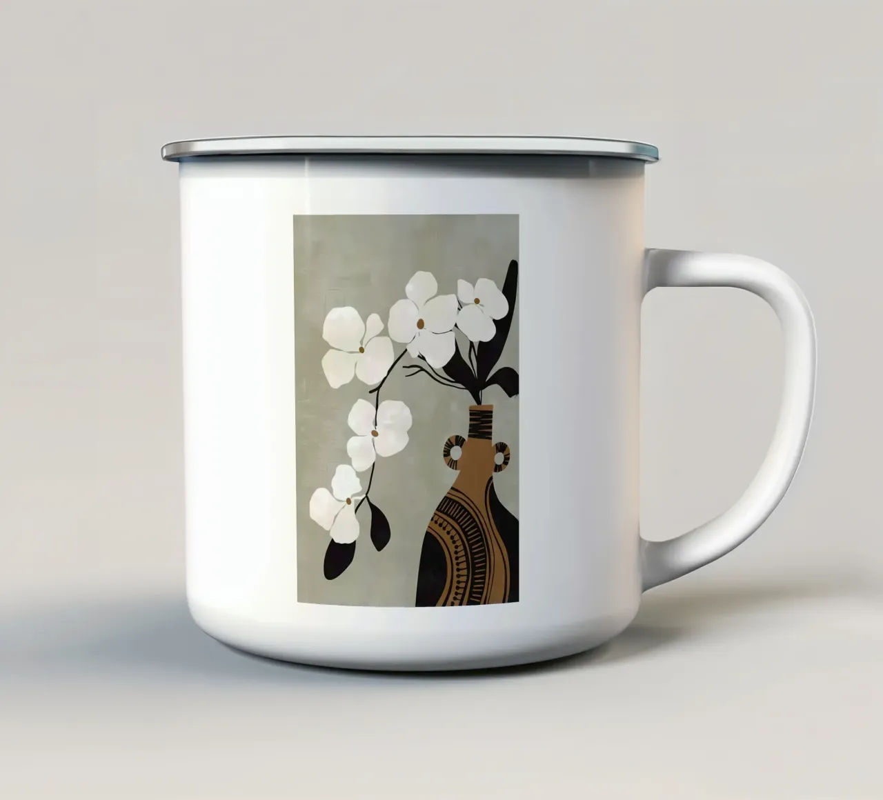 Vaso artistico floreale Boho tazza in smalto da Jose
