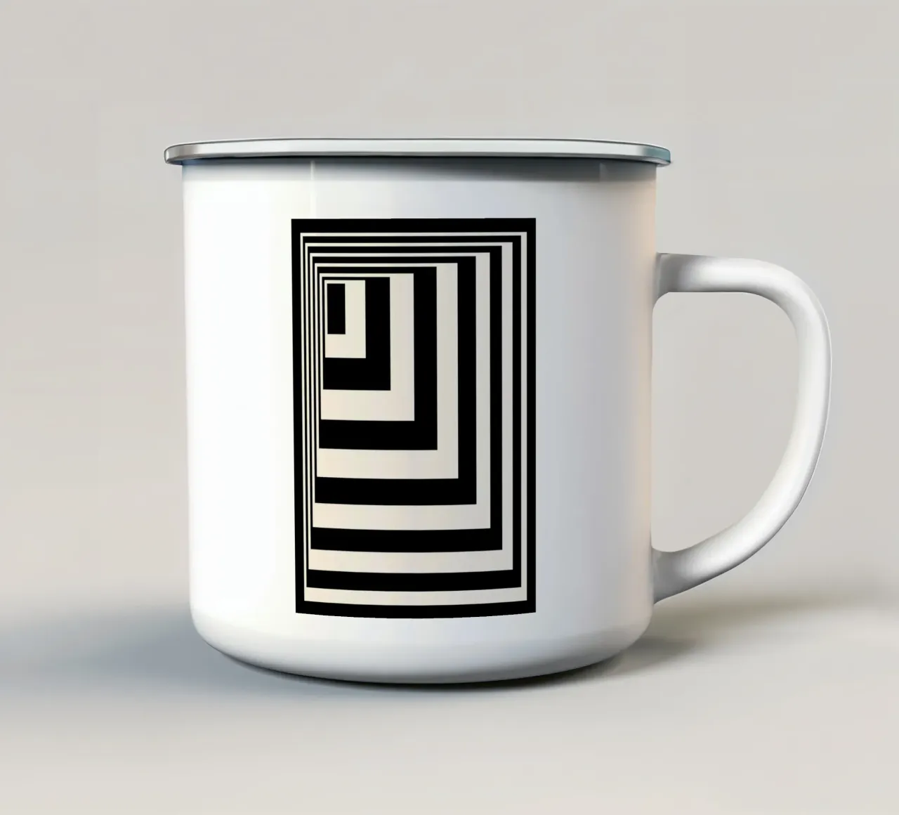 Illusione tazza in smalto da Mariel Toigo