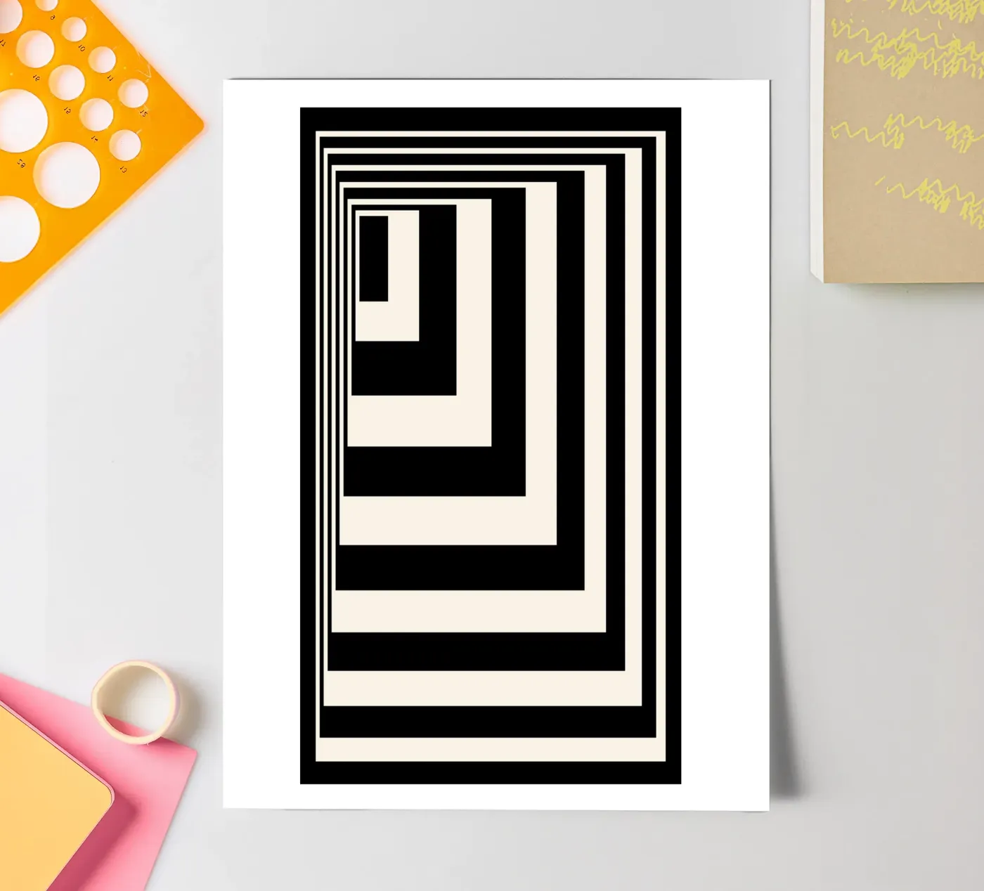 Illusion sticker sheet by Mariel Toigo