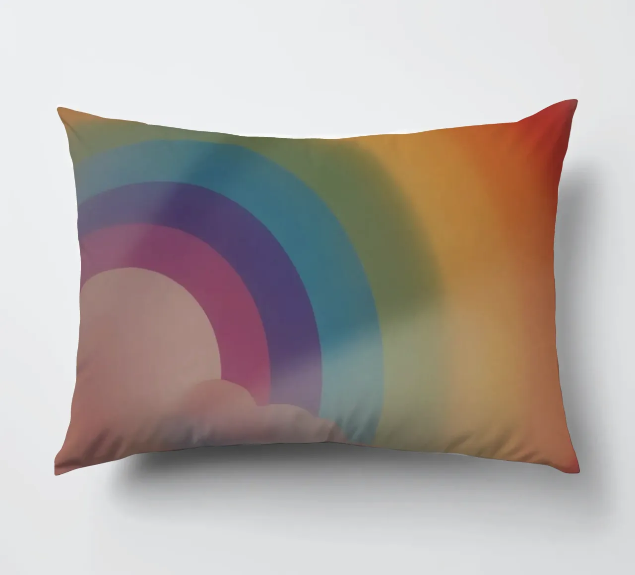 Arcobaleno sfocato e forme di nuvole cuscino da DesignDoodle