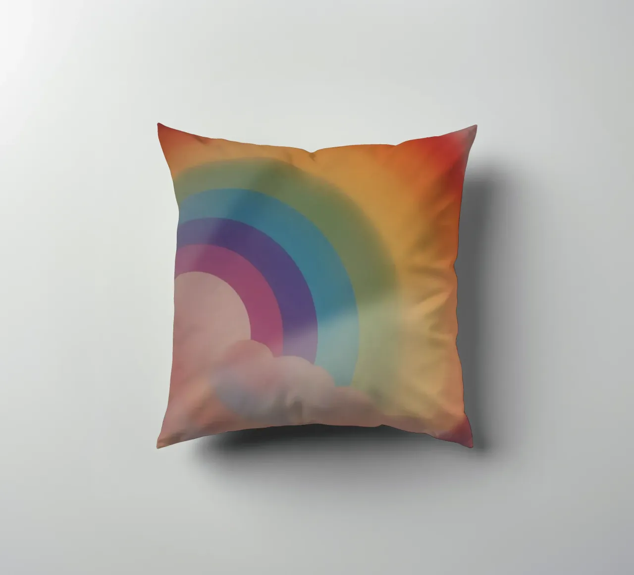 Arcobaleno sfocato e forme di nuvole cuscino da DesignDoodle