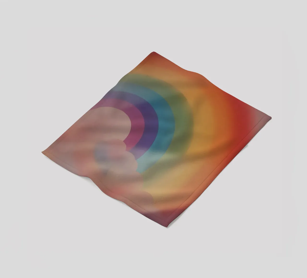 Arcobaleno sfocato e forme di nuvole coperta in pile da DesignDoodle