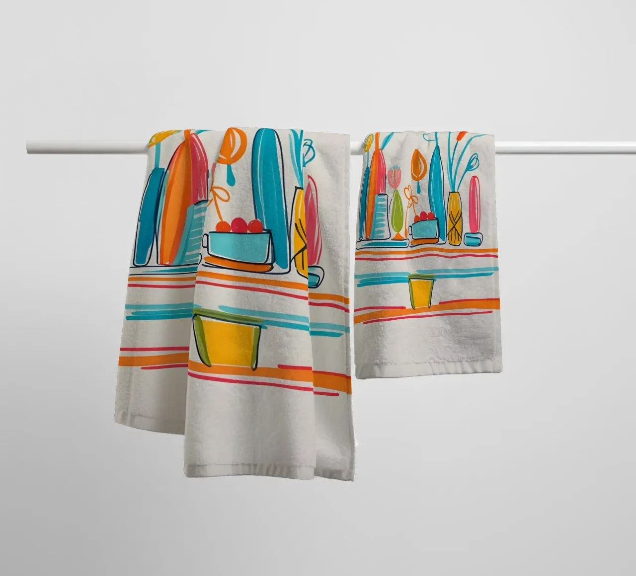flat drawing features towel by Botanical Gallery
