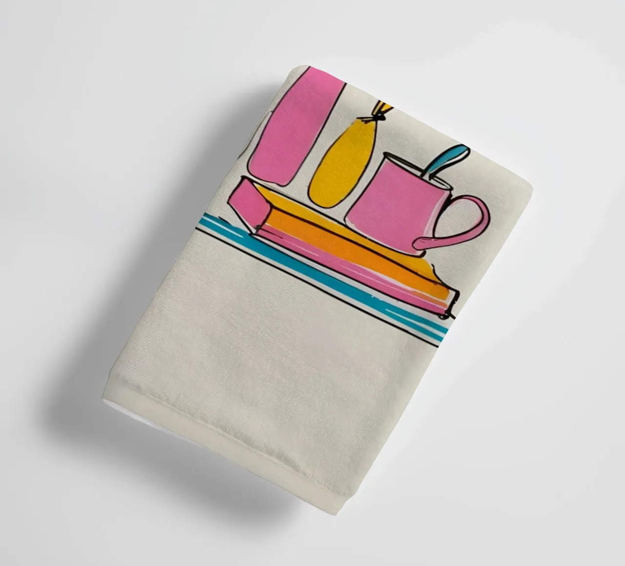 flat drawing features towel by Botanical Gallery