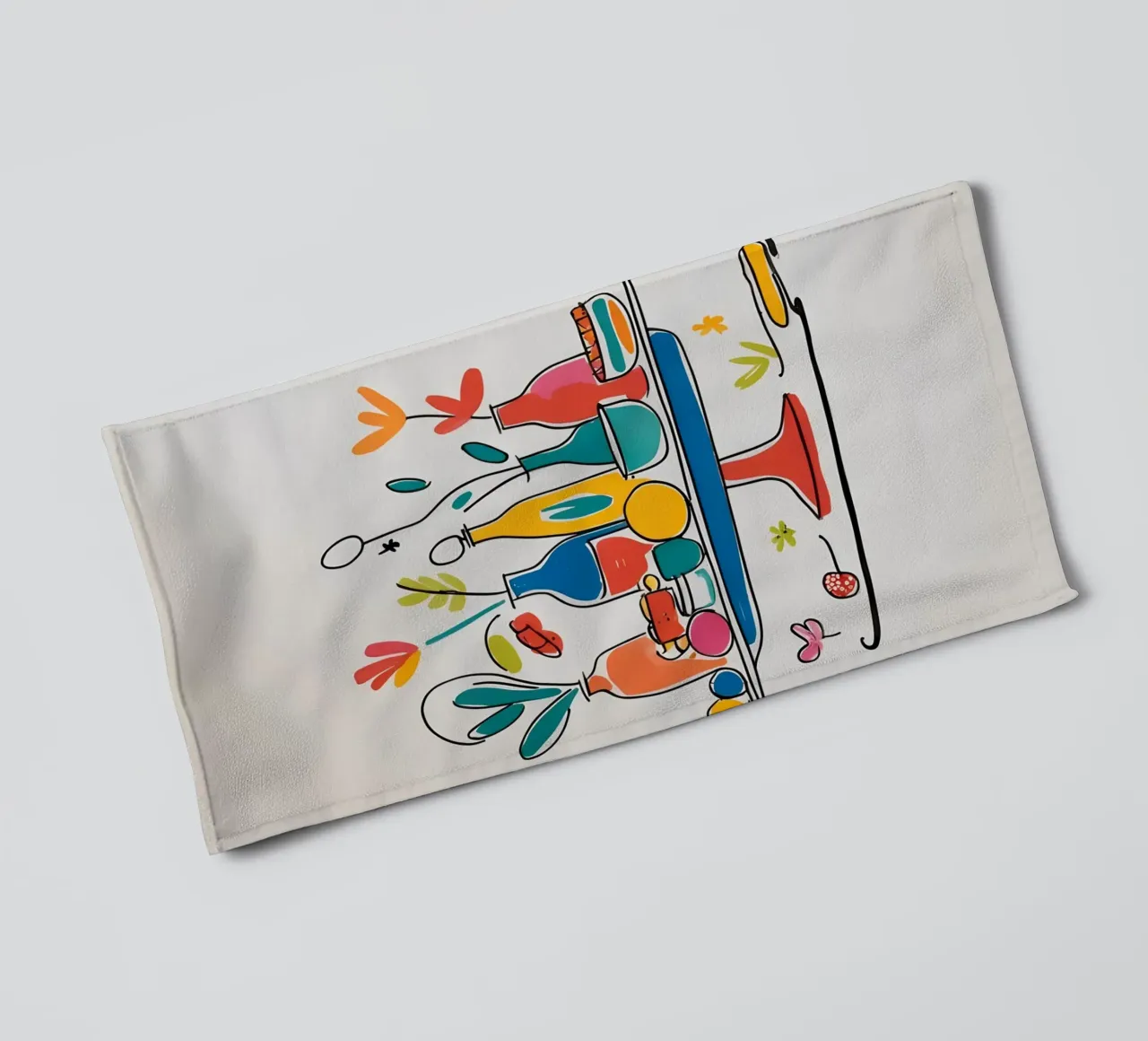 flat drawing features towel by Botanical Gallery