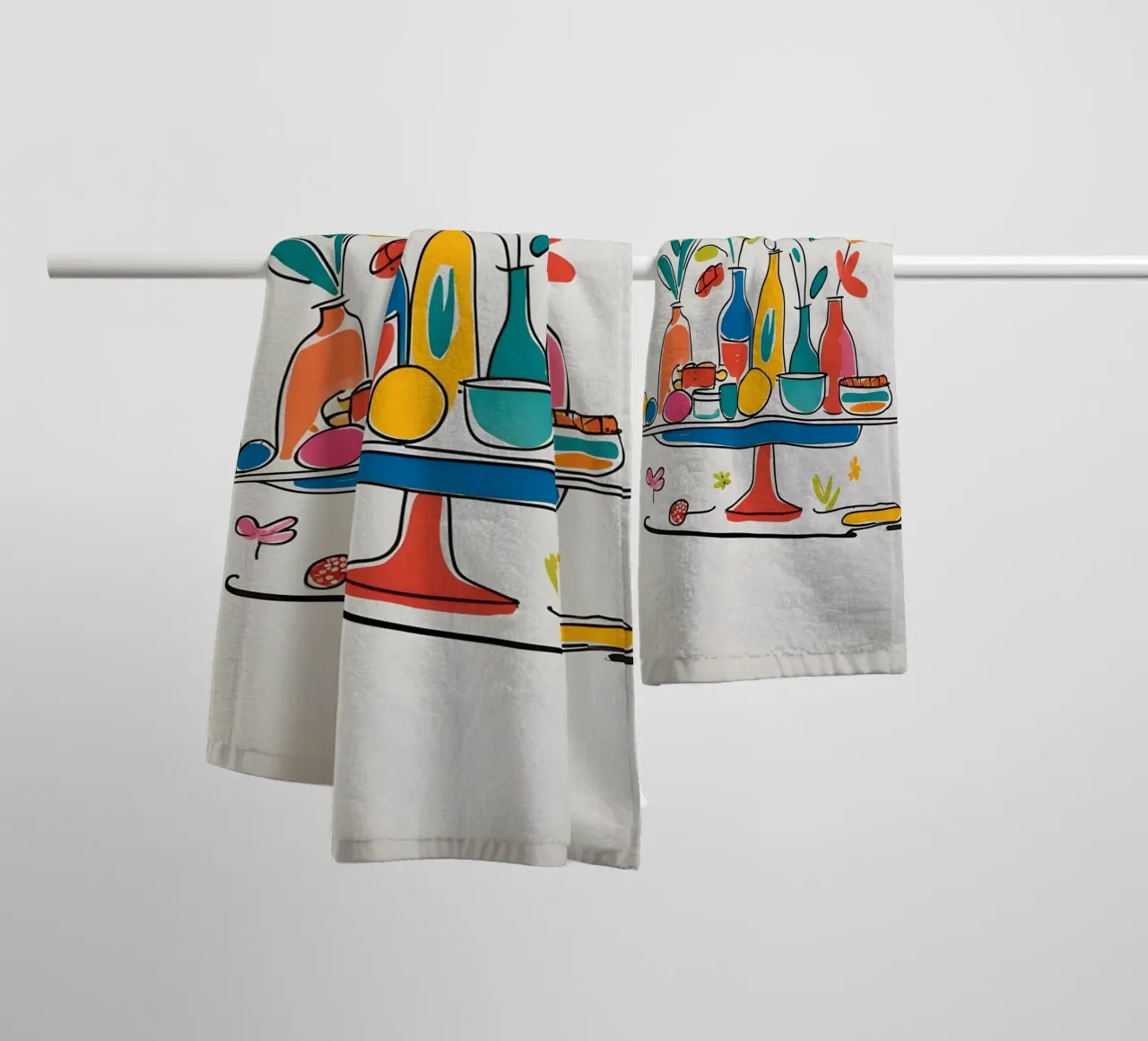 flat drawing features towel by Botanical Gallery