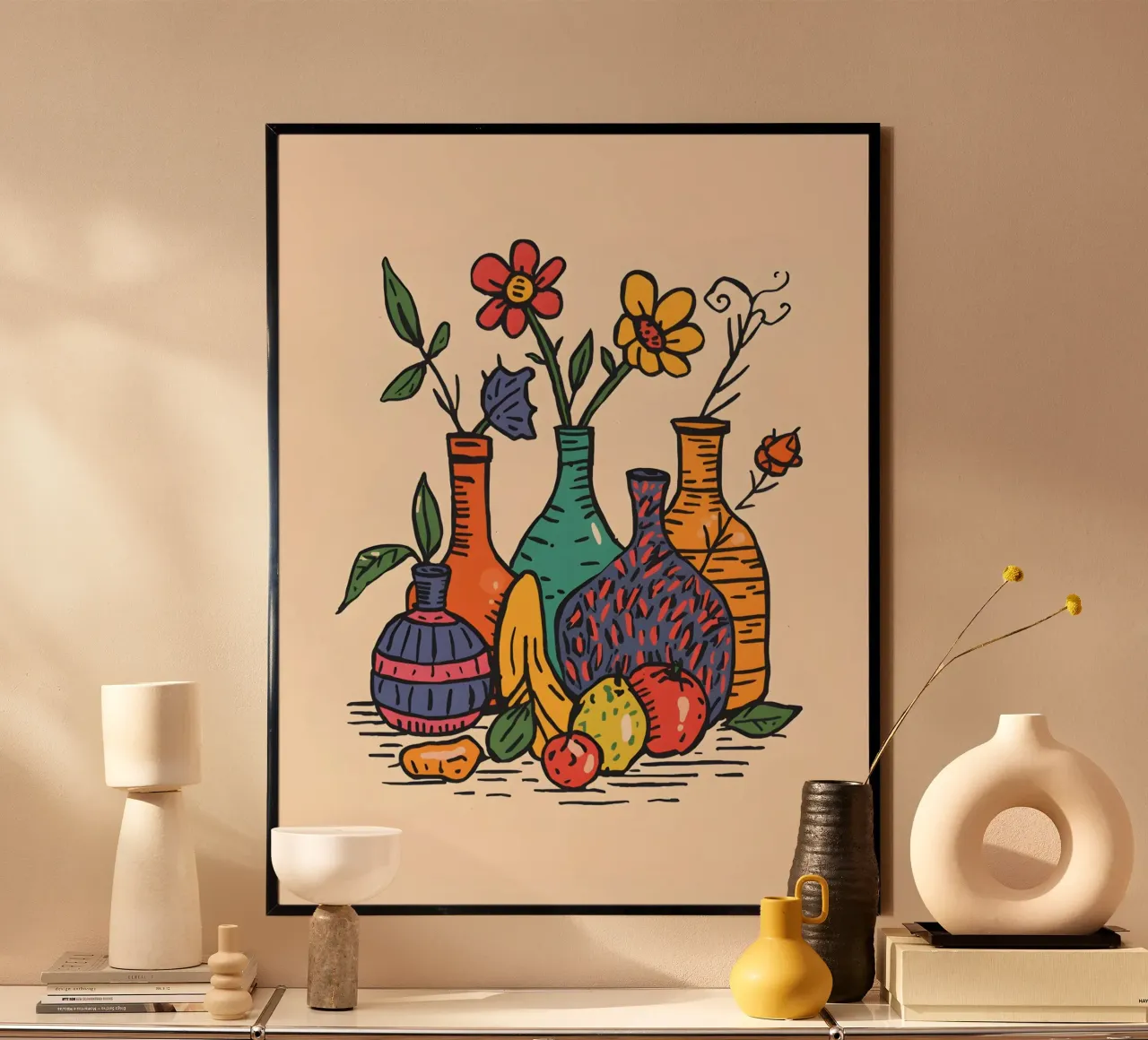 Caratteristiche del disegno piatto poster con telaio in plastica da The Green Room
