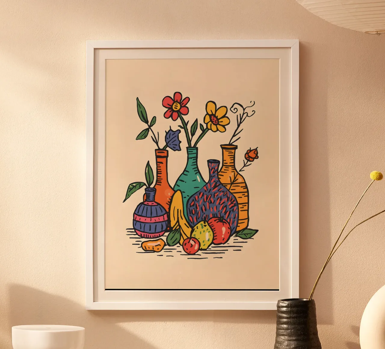 Caratteristiche del disegno piatto poster con telaio in plastica da The Green Room