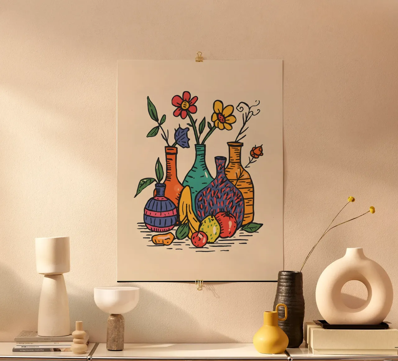 Caratteristiche del disegno piatto poster con telaio in plastica da The Green Room