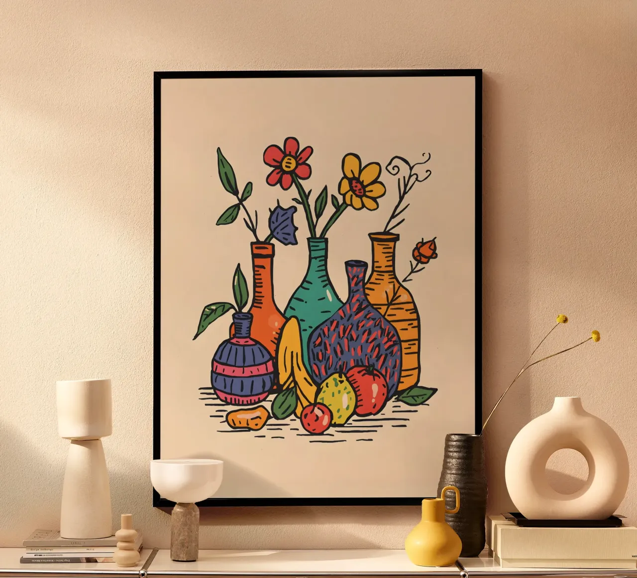 Caratteristiche del disegno piatto poster con telaio in plastica da The Green Room