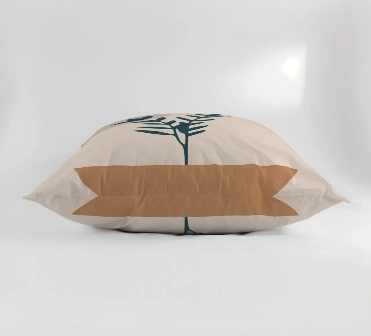 abstract silhouette of branch with leaves cuscino da vintageshop