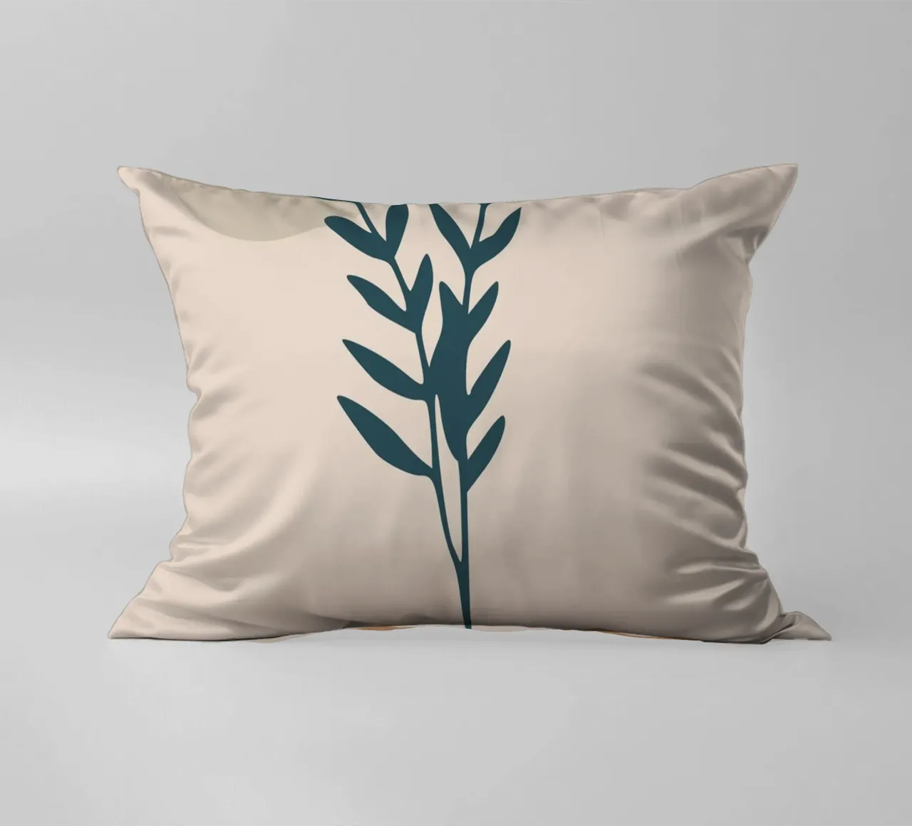 abstract silhouette of branch with leaves cuscino da vintageshop