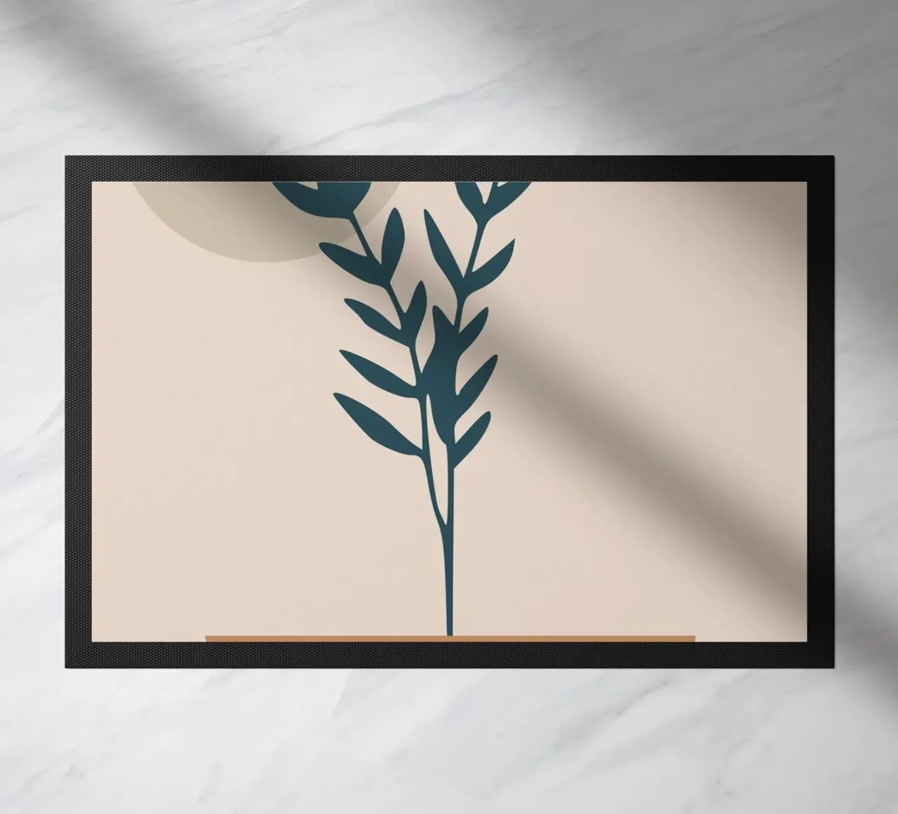 abstract silhouette of branch with leaves zerbino da vintageshop