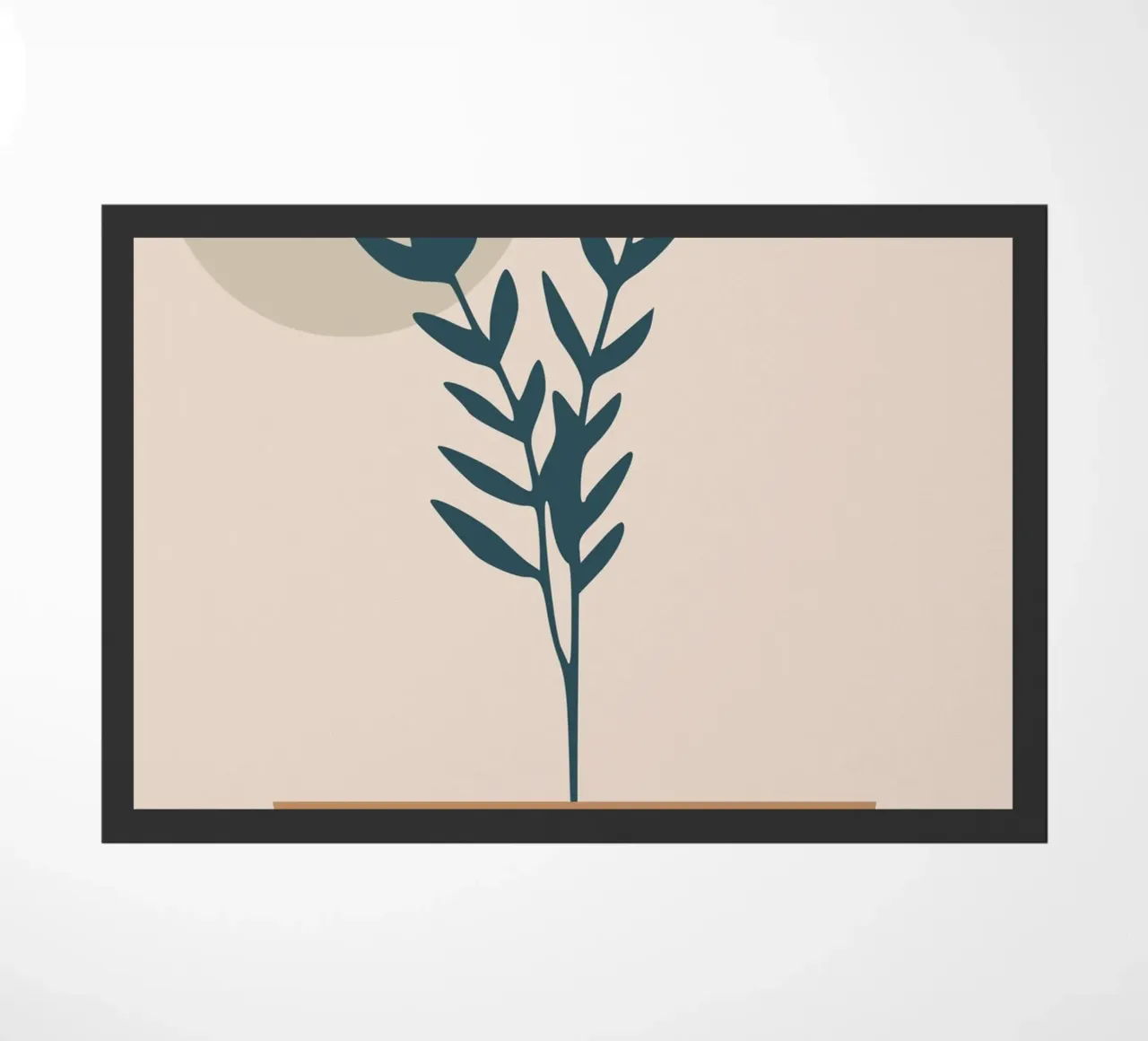 abstract silhouette of branch with leaves zerbino da vintageshop