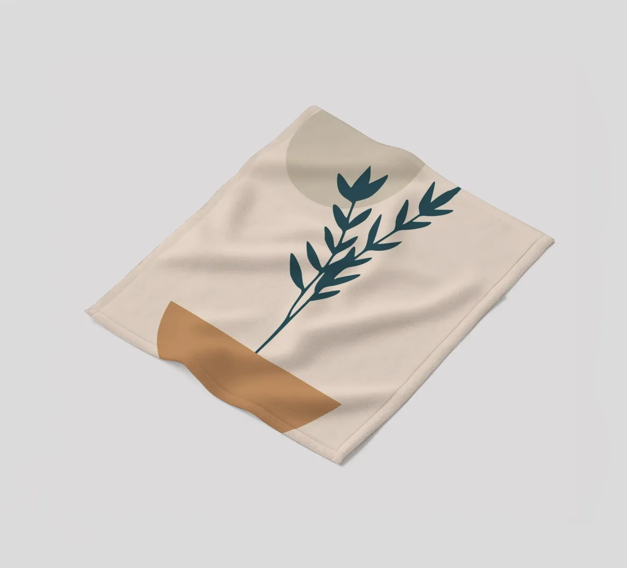 abstract silhouette of branch with leaves coperta in pile da vintageshop