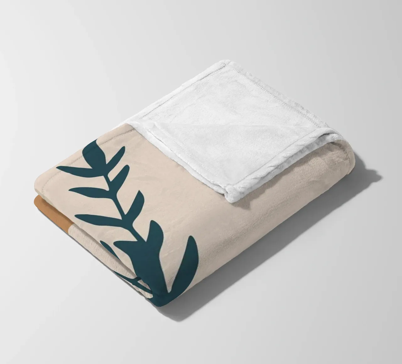 abstract silhouette of branch with leaves coperta in pile da vintageshop