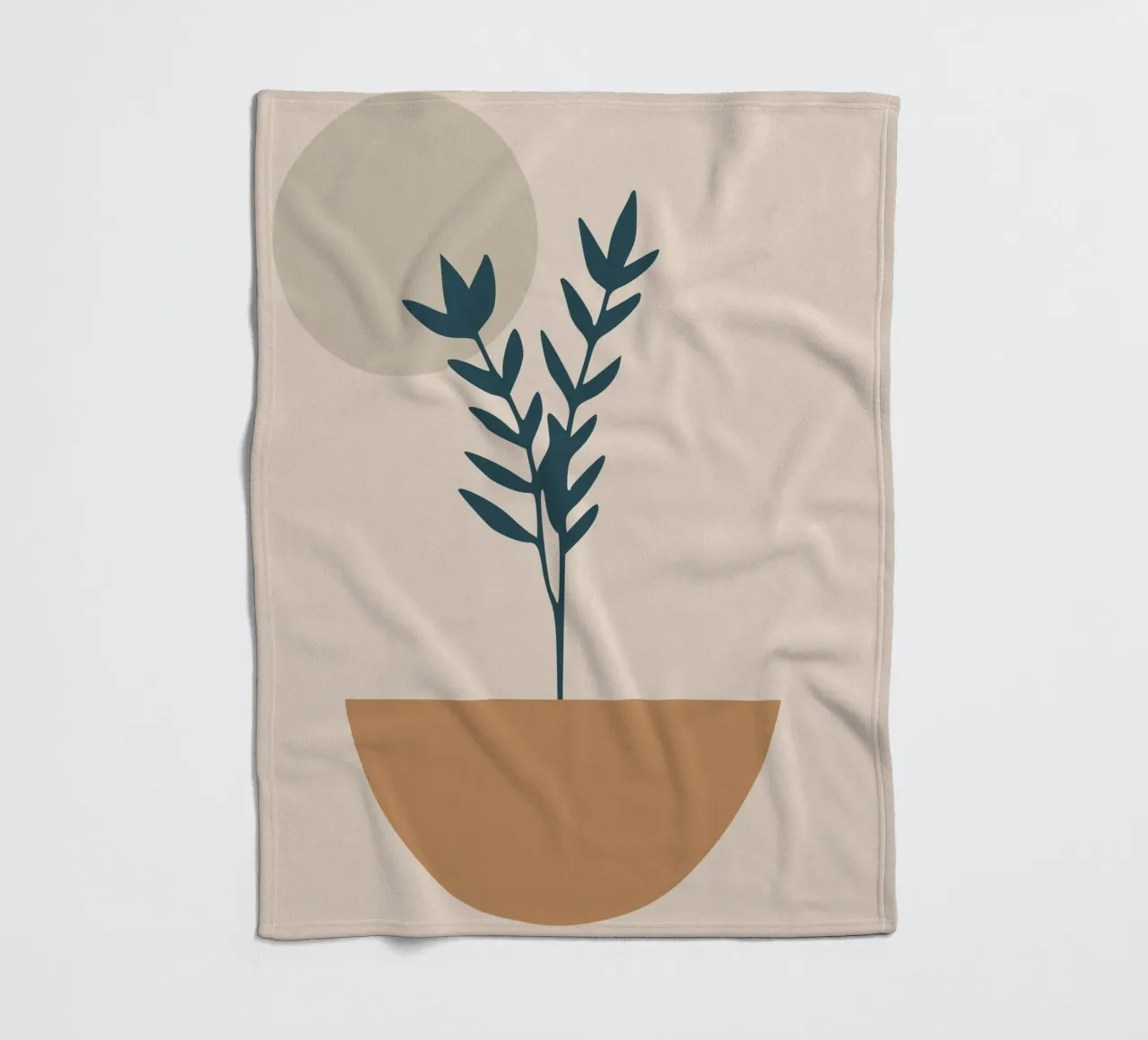 abstract silhouette of branch with leaves coperta in pile da vintageshop