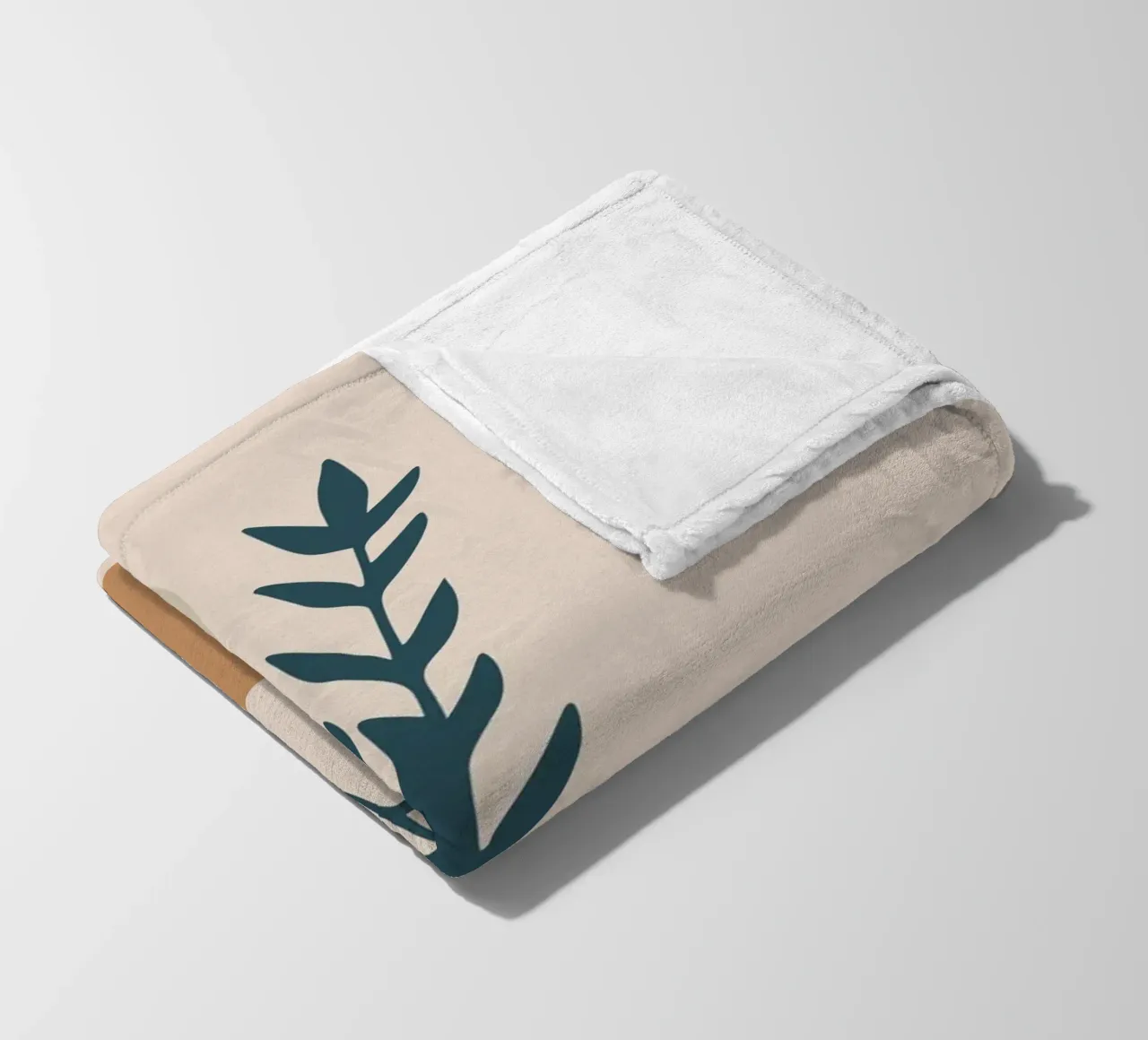 abstract silhouette of branch with leaves coperta in pile da vintageshop