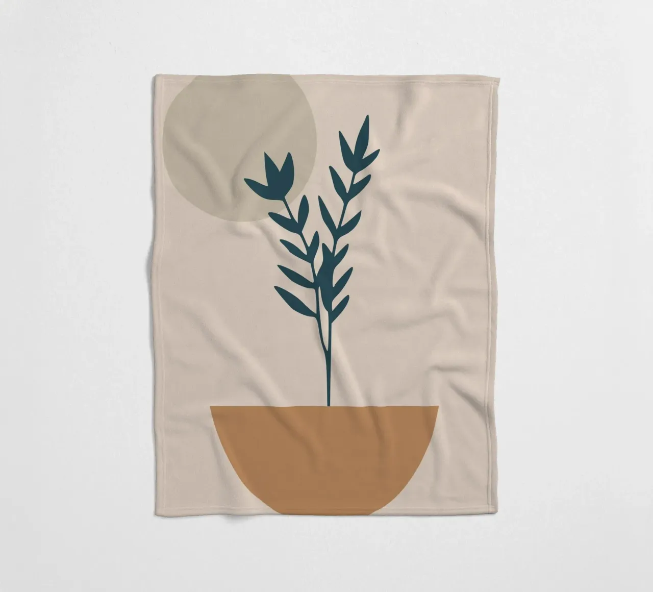abstract silhouette of branch with leaves coperta in pile da vintageshop