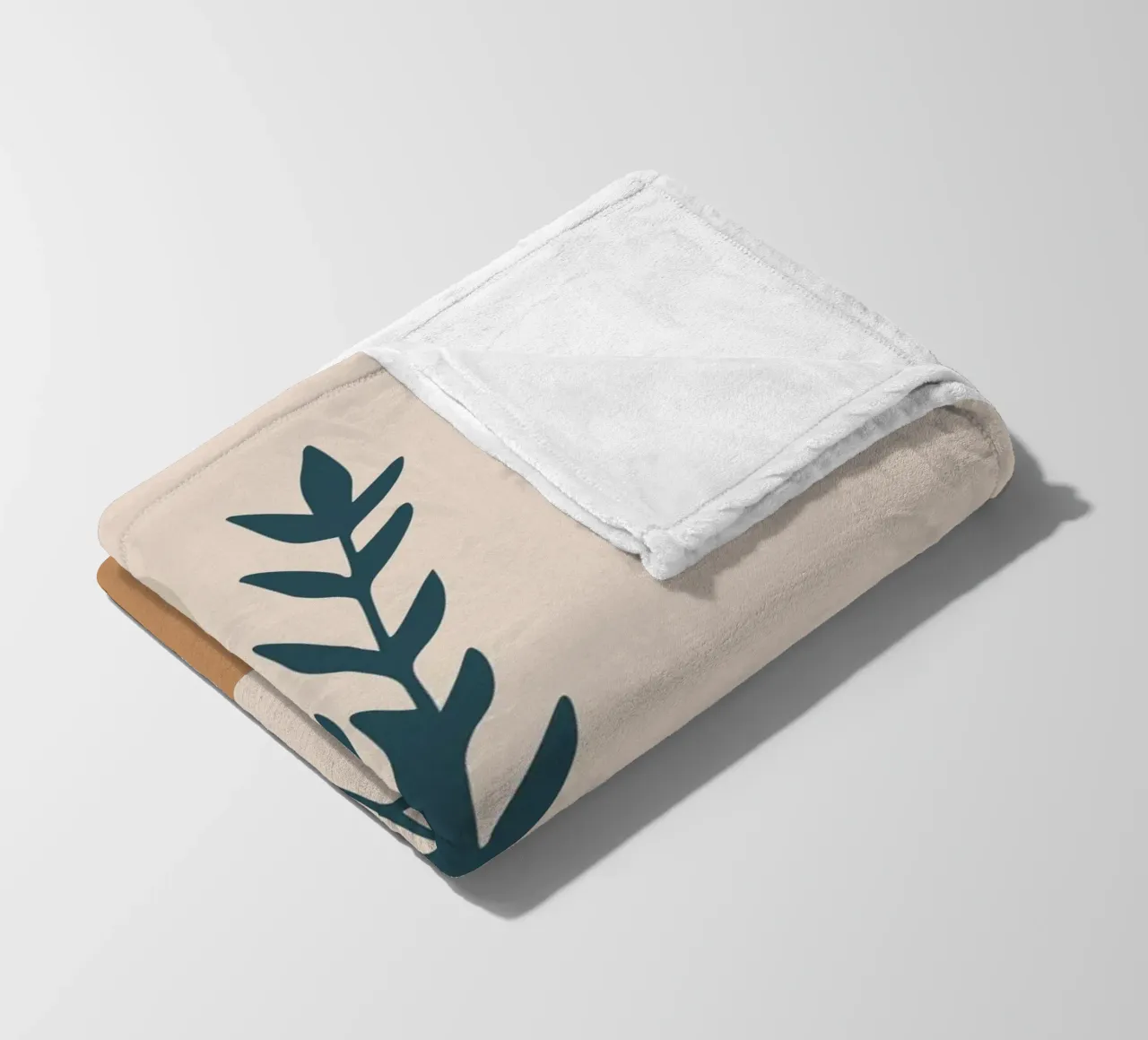 abstract silhouette of branch with leaves coperta in pile da vintageshop