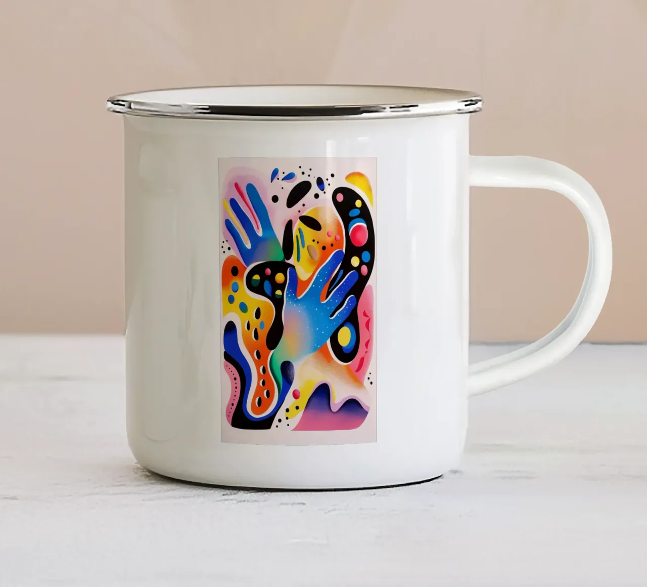 Cosmic Hands tazza in smalto da LeDieg