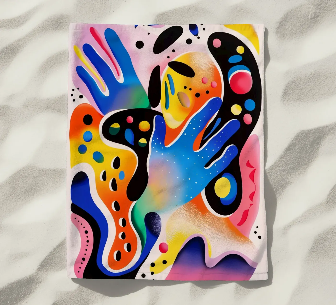 Cosmic Hands beach towel by LeDieg