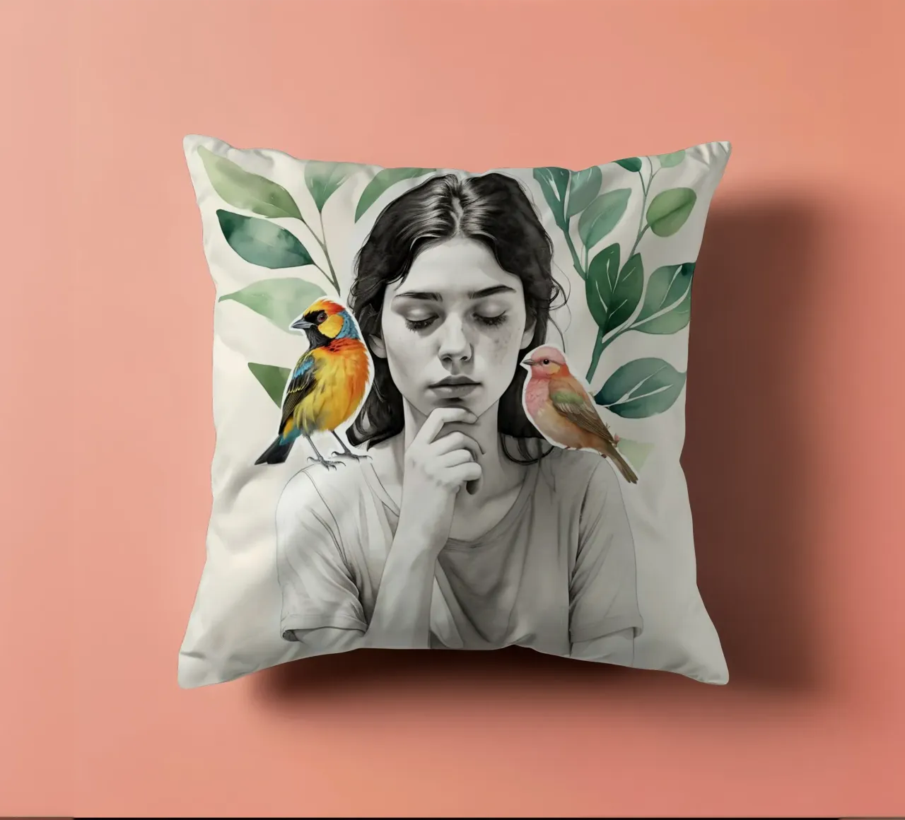 In Harmony with Nature cuscino da Indigo Rain