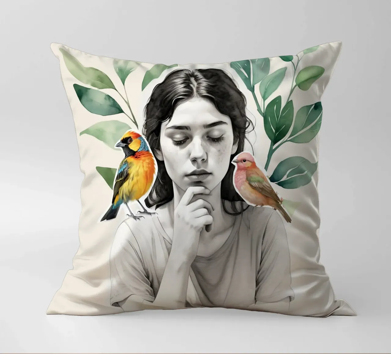 In Harmony with Nature cuscino da Indigo Rain
